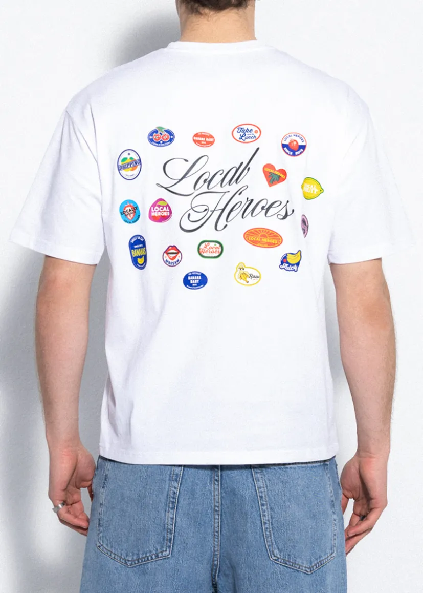 BIAŁY T-SHIRT STICKER