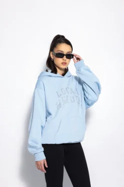 BLUZA AURA RHINESTONES POWDER BLUE