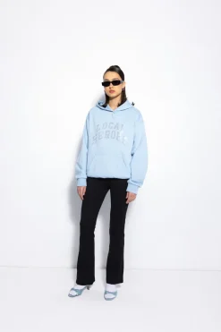 BLUZA AURA RHINESTONES POWDER BLUE