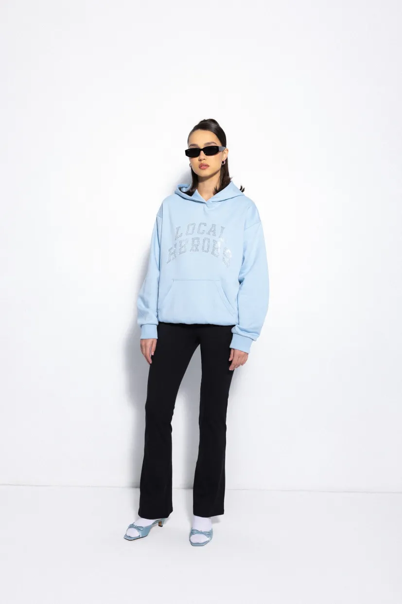 BLUZA AURA RHINESTONES POWDER BLUE