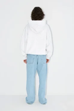 BLUZA AURA SZARA Z RÓZOWO-LAWENDOWYM NAPISEM