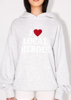 BLUZA I HEART LH BROKATOWA SZARA
