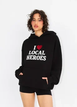 BLUZA I HEART LH BROKATOWA CZARNA