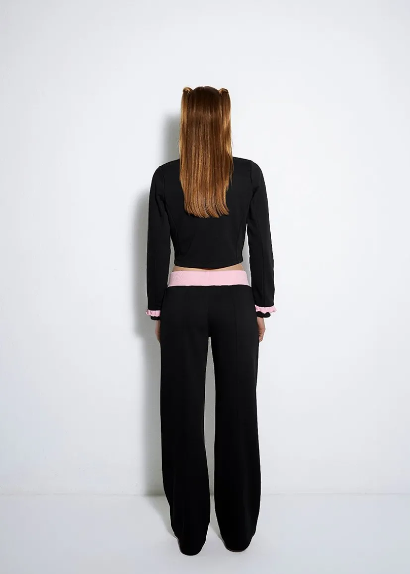 BLUZA LH TEAM CZARNO-RÓŻOWA