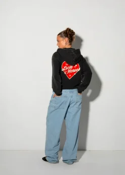 BLUZA LOVE MOTEL ROZPINANA CZARNA
