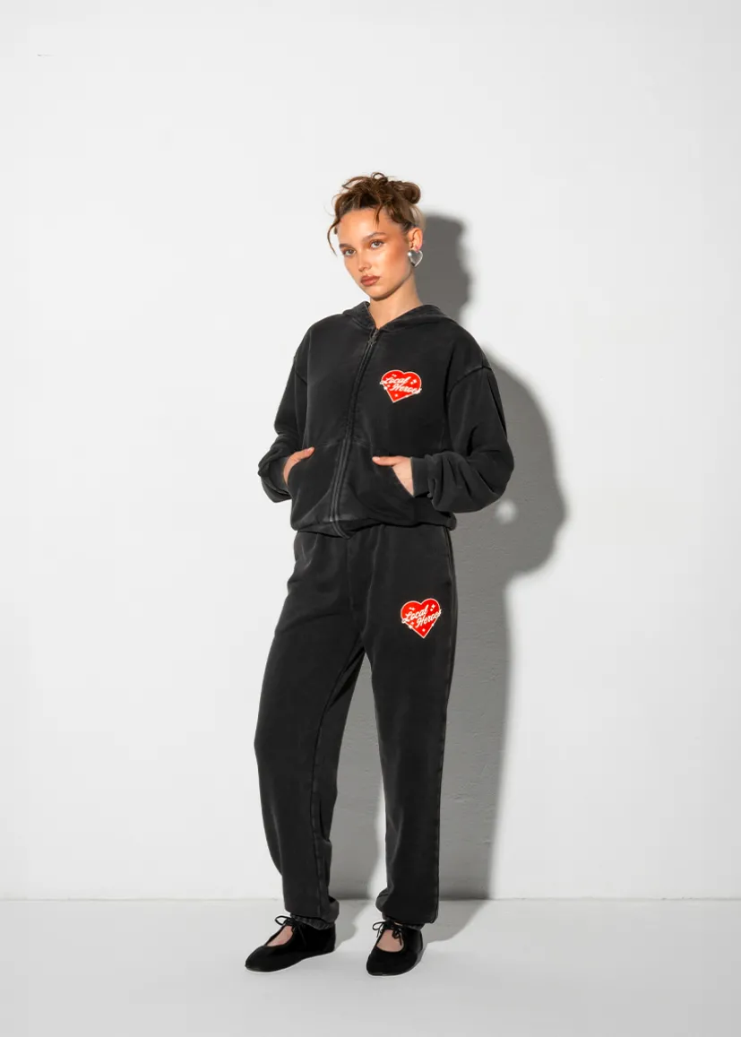 BLUZA LOVE MOTEL ROZPINANA CZARNA