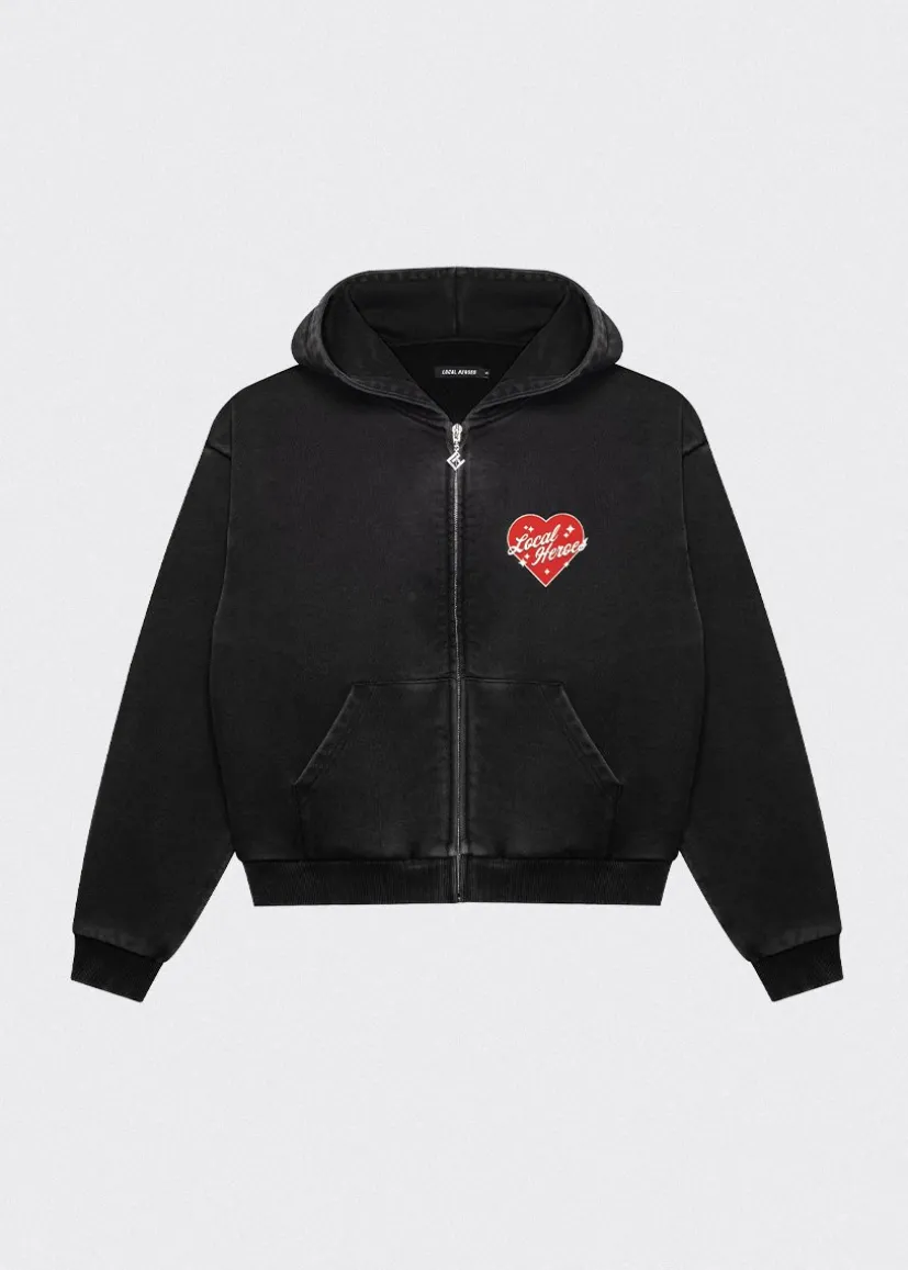 BLUZA LOVE MOTEL ROZPINANA CZARNA