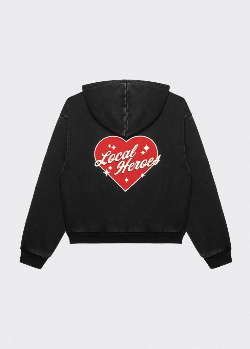 BLUZA LOVE MOTEL ROZPINANA CZARNA