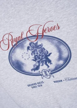 BLUZA Z KAPTUREM ROYAL HEROES SZARY MELANŻ