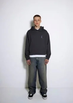 BLUZA Z KAPTUTEM LH TEAM CZARNA MĘSKA