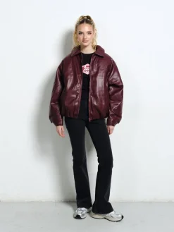 BURGUNDOWA BOMBERKA SUPERSTAR