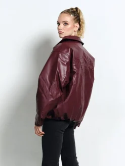 BURGUNDOWA BOMBERKA SUPERSTAR