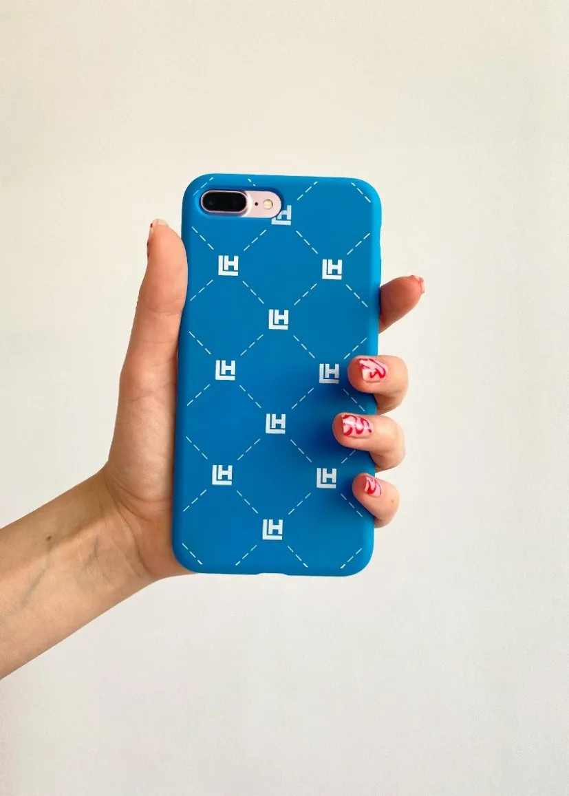 ETUI MONOGRAM NIEBIESKO-BIAŁE