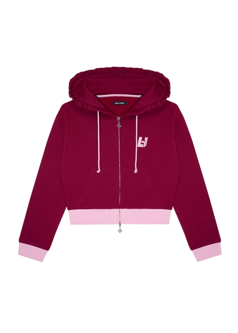 LH TEAM BLUZA Z ZAMKIEM BURGUND