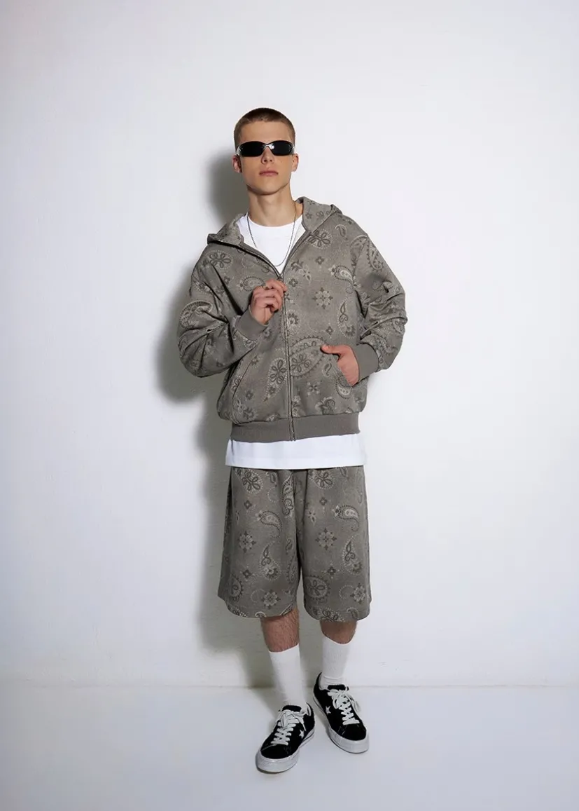 MĘSKIE SZORTY ALOHA SZARE