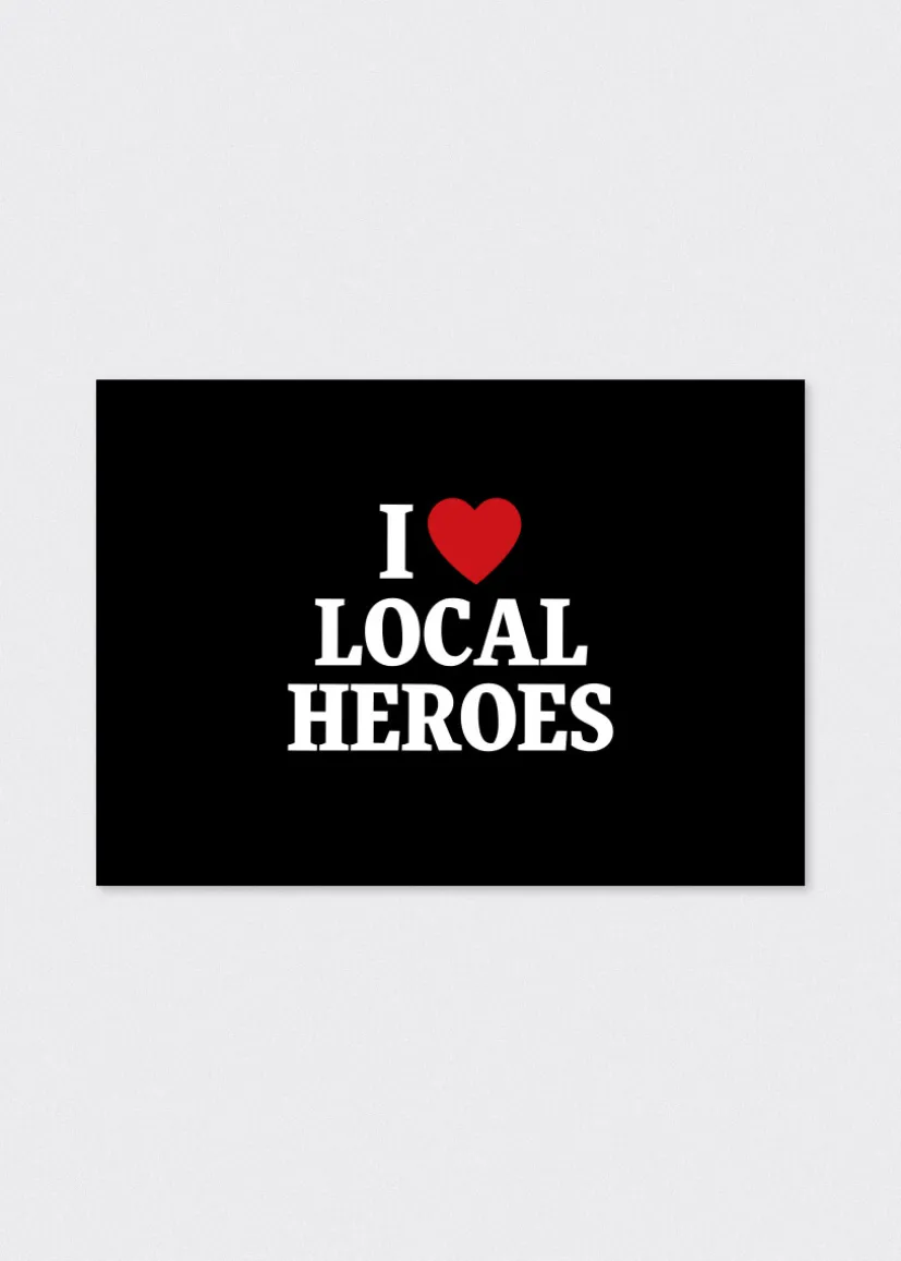 POCZTÓWKA I HEART LH CZARNA