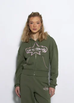 ROZPINANA BLUZA SUPERSTAR ZIELONA