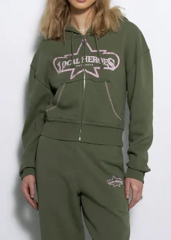 ROZPINANA BLUZA SUPERSTAR ZIELONA