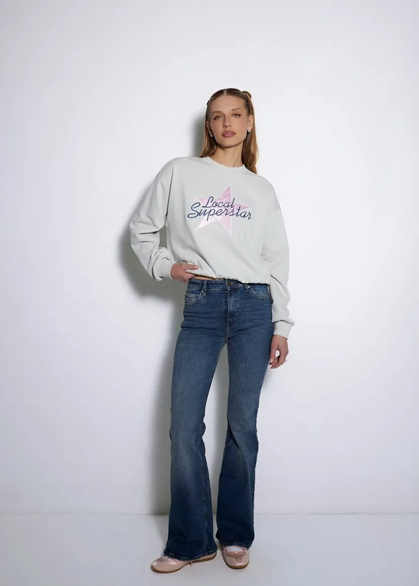 SZARA BLUZA LOCAL SUPERSTAR