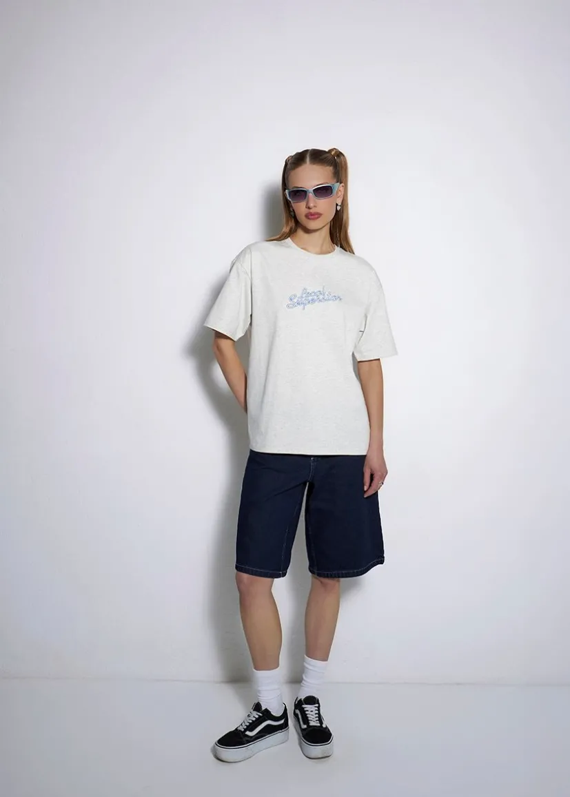 SZARY T-SHIRT LOCAL SUPERSTAR