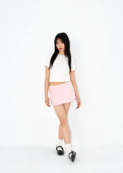 TOP SLIM FIT LH BLUSH RHINESTONES BIAŁY