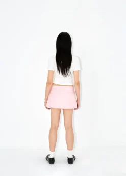 TOP SLIM FIT LH BLUSH RHINESTONES BIAŁY