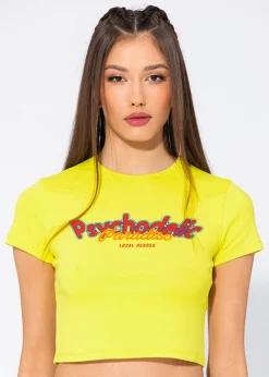 TOP SLIM FIT PSYCHODELIC PARADISO