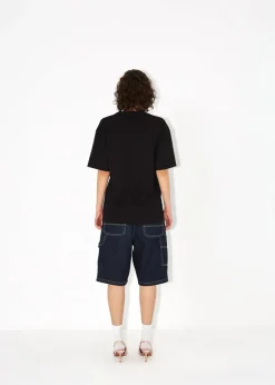 T-SHIRT AURA RHINESTONES CZARNY